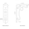 Ekena Millwork Orleans Wrought Iron Bracket, (Triple center brace), Powder Coated Black 2"W x 5 1/2"D x 8"H BKTM02X05X08TOL - alternate 6